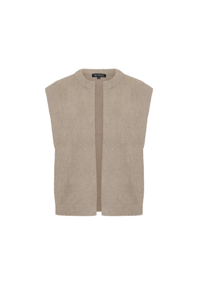 Mi Piace Gilet Taupe 202468 Stretchshop.nl