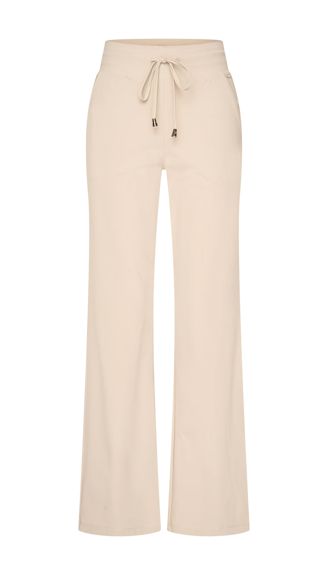 Mi Piace Heavy Travel Broek Flared Beige 202136 Stretchshop.nl