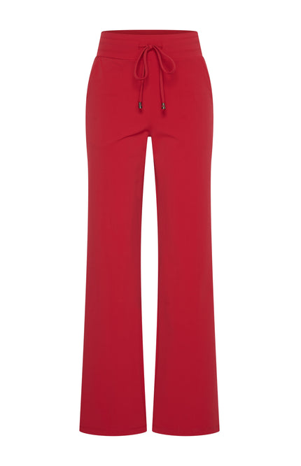 Mi Piace Heavy Travel Broek Flared Dark Red 202136 Stretchshop.nl