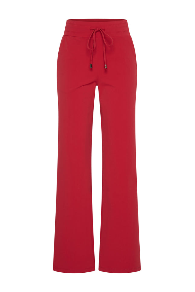 Mi Piace Heavy Travel Broek Flared Dark Red 202136 Stretchshop.nl