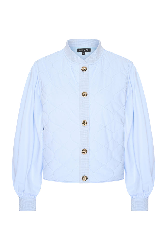 Mi Piace Jacket Stepped Light Blue 202535 Stretchshop.nl