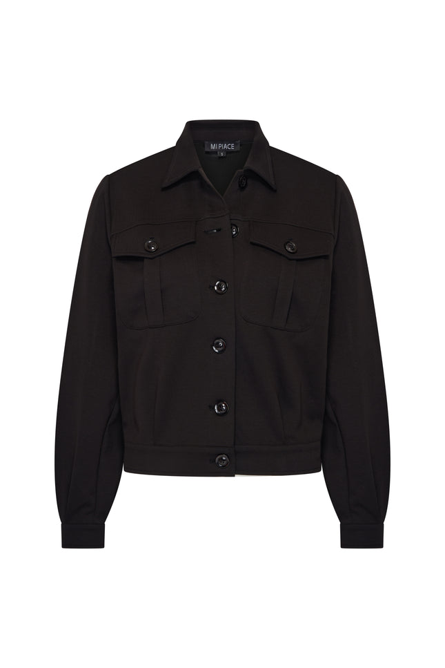Mi Piace Jacket Sweat Black 2020022 Stretchshop.nl