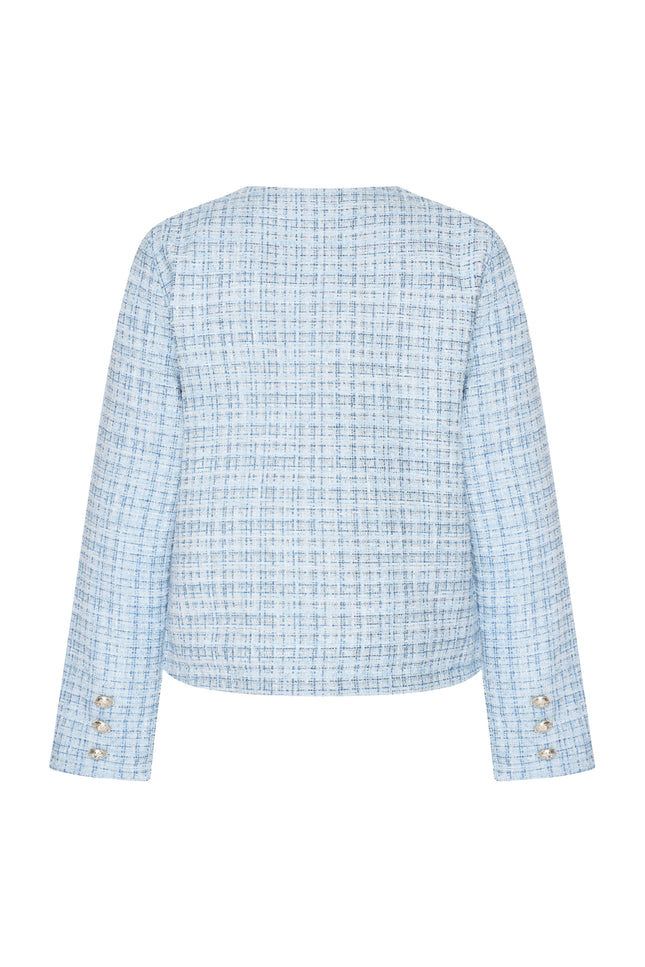 Mi Piace Jacket Tweed Light Blue 202574 Stretchshop.nl