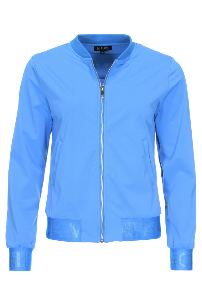 Travel jacket logo azure blue 202250