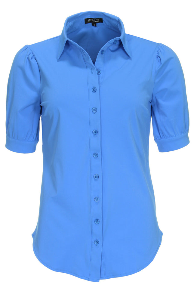 Travel blouse azure blue 202270