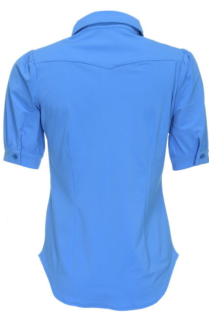 Mi Piace Travel blouse azure blue 202270 Stretchshop.nl