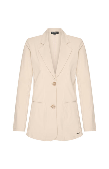 Mi Piace Travel Blazer Beige 202102A Stretchshop.nl