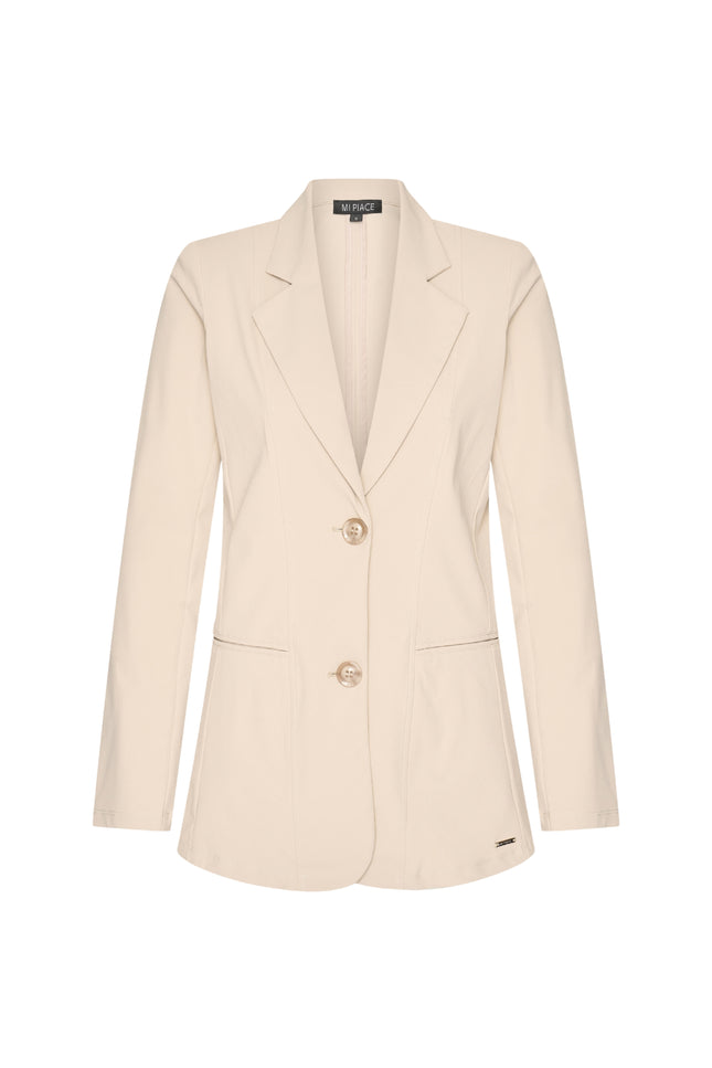 Mi Piace Travel Blazer Beige 202102A Stretchshop.nl