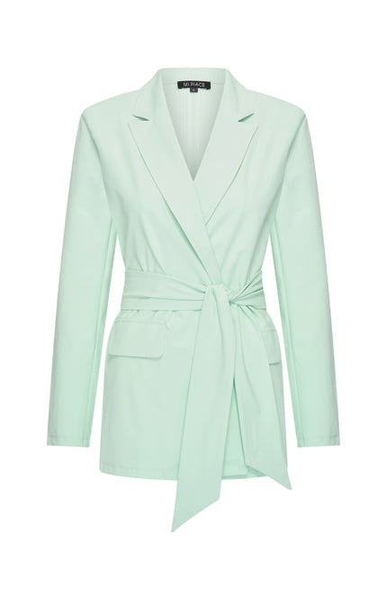 Mi Piace Travel Blazer Belted Pistachio 202823 Stretchshop.nl
