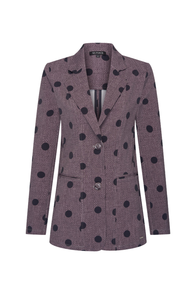 Travel Blazer Dot Structure Print Winter Grey 202102