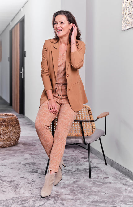 Mi Piace Travel Blazer Mocca 202102A Stretchshop.nl