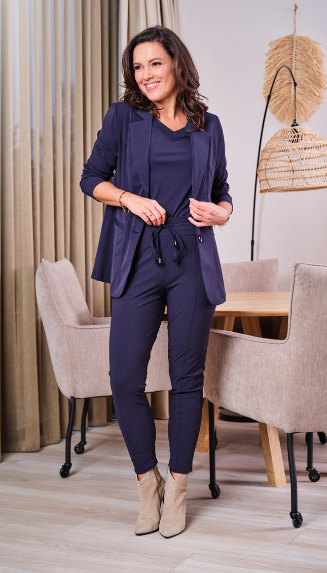 Mi Piace Travel blazer navy 202102A Stretchshop.nl