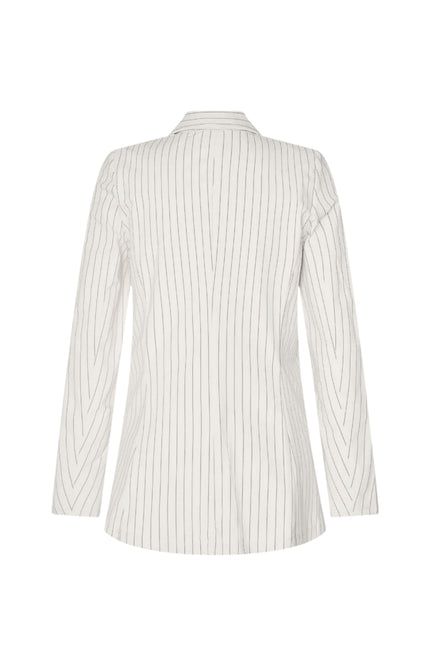 Mi Piace Travel Blazer Pin Stripe Print Kit Dark Blue 202102A Stretchshop.nl