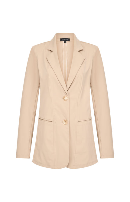 Mi Piace Travel Blazer Sand 202102A Stretchshop.nl