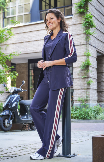 Mi Piace Travel Broek Tape Navy 202668 Stretchshop.nl