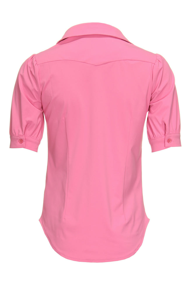 Travel blouse barbie pink 202270 - Stretchshop.nl