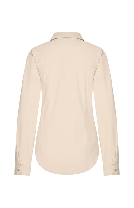 Mi Piace Travel Blouse Beige 60840 Stretchshop.nl