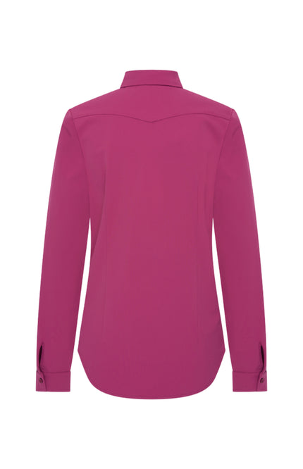 Travel Blouse Bow Magenta Purple 202709