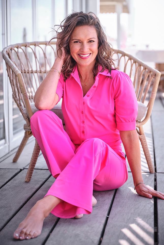 Mi Piace Travel blouse Fuchsia 202270 Stretchshop.nl