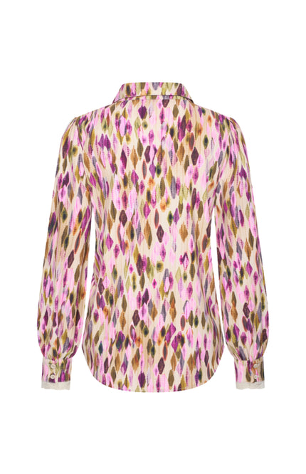 Travel Blouse Lace Argyles Print Multicolour 202872