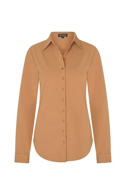 Mi Piace Travel Blouse Mocca 60840 Stretchshop.nl