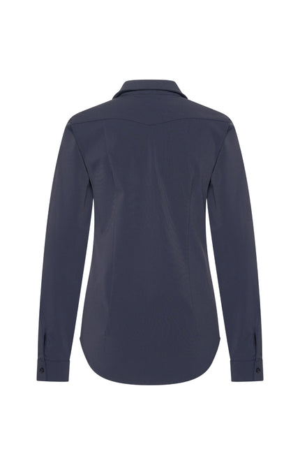 Mi Piace Travel Blouse Navy 202509 Stretchshop.nl