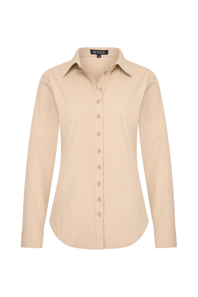 Mi Piace Travel Blouse Sand 60840 Stretchshop.nl