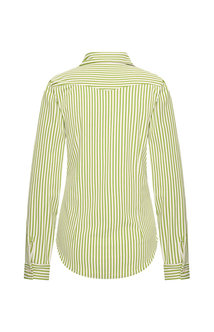 Mi Piace Travel Blouse Streep Print Kelp Forest Kit 60840 Stretchshop.nl