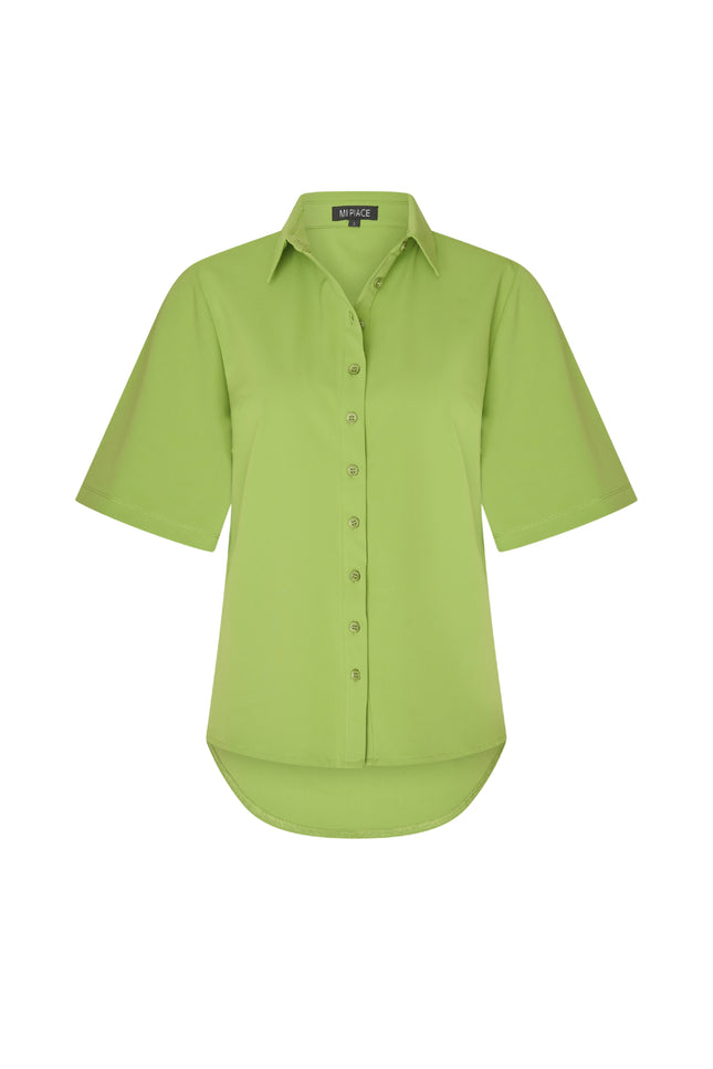 Mi Piace Travel Blouse Wijde Mouw Kelp Forest 202502 Stretchshop.nl