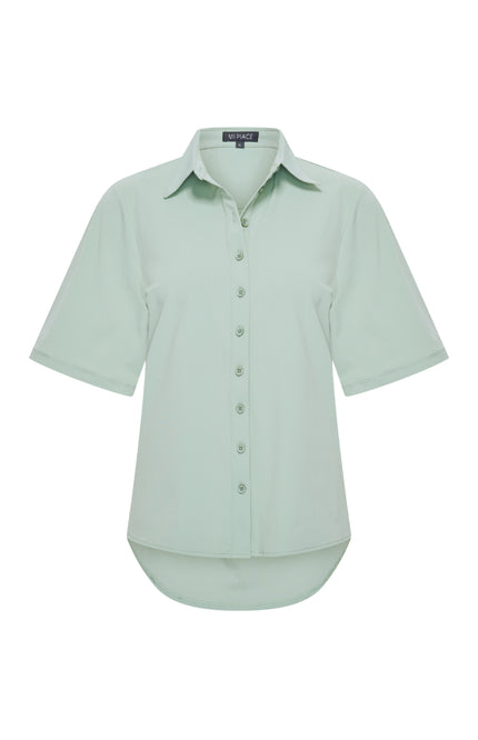 Mi Piace Travel Blouse Wijde Mouw Lilypad 202502 Stretchshop.nl