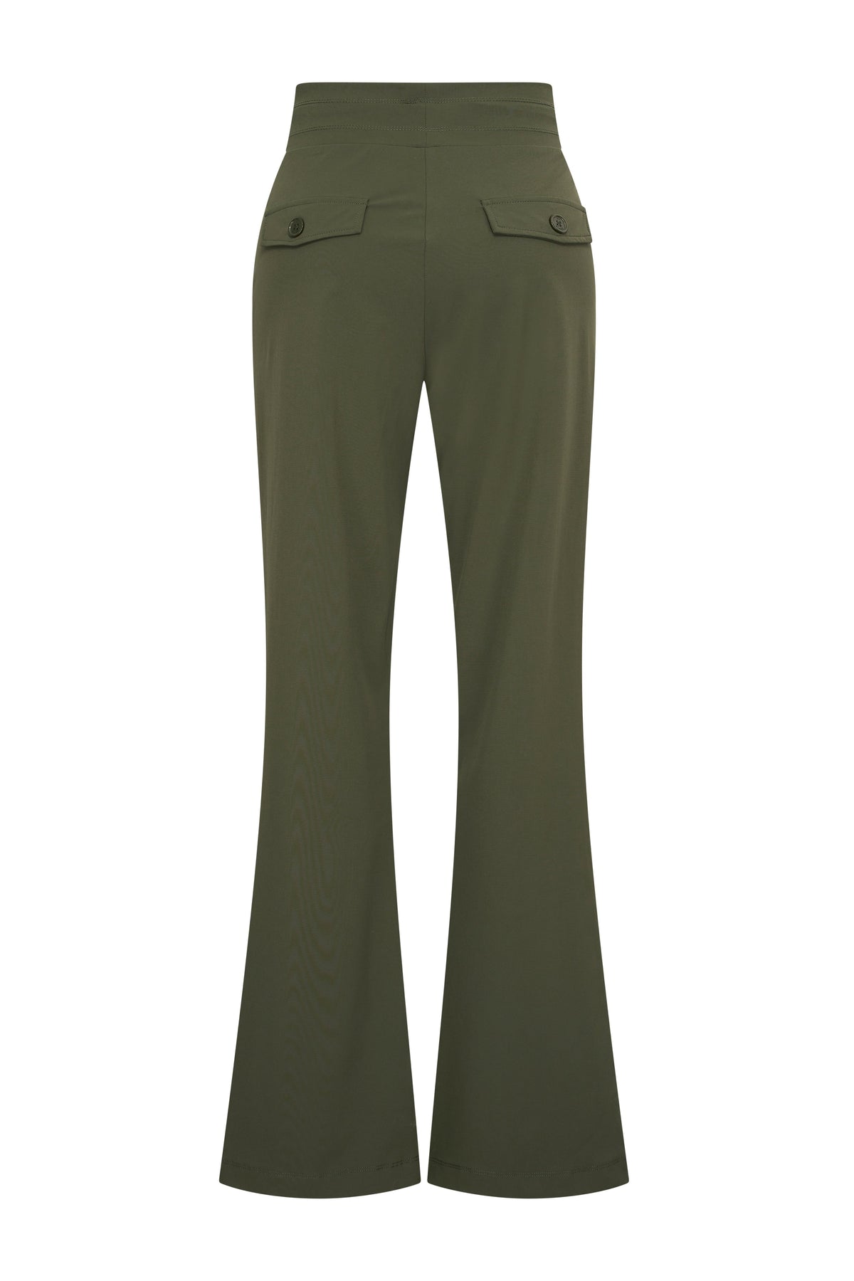 Mi Piace flared reiskledingbroek met diepe pasvorm, getoond in de afbeelding van de Travel Broek Deep Depth 202089.