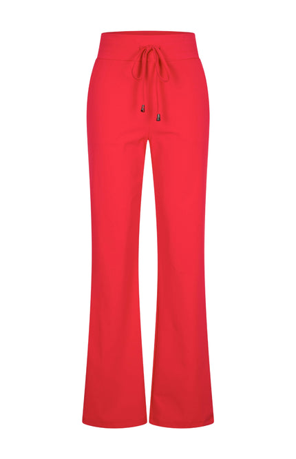 Mi Piace Travel Broek Flared Red 202089 Stretchshop.nl
