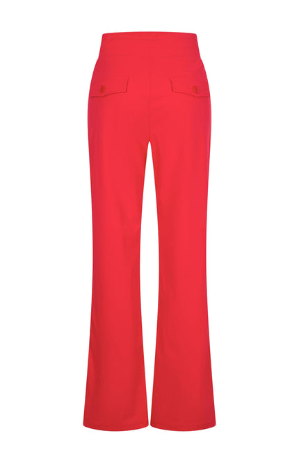 Mi Piace Travel Broek Flared Red 202089 Stretchshop.nl