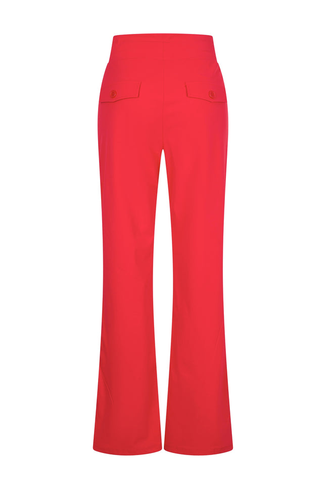 Mi Piace Travel Broek Flared Red 202089 Stretchshop.nl