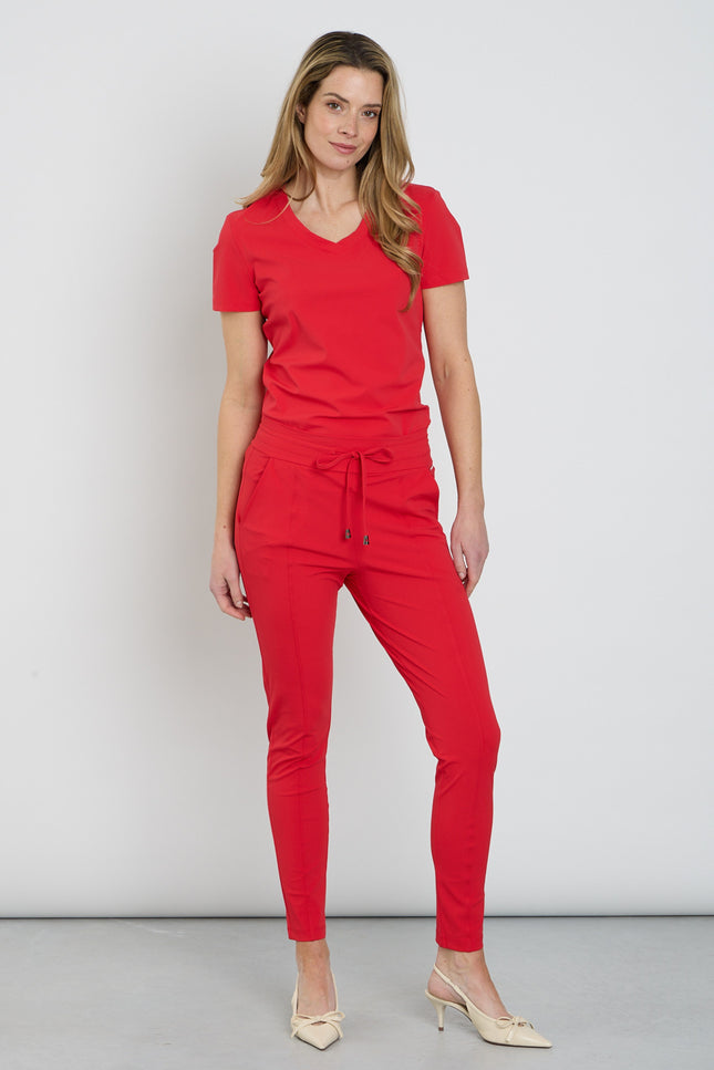 Mi Piace Travel Broek Red 202016 Stretchshop.nl