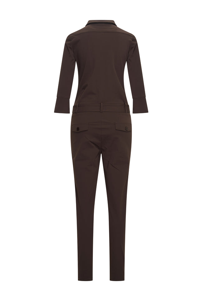 Mi Piace Travel Jumpsuit Espresso 202033 Stretchshop.nl