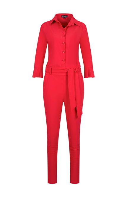 Mi Piace Travel jumpsuit Red 202033 Stretchshop.nl