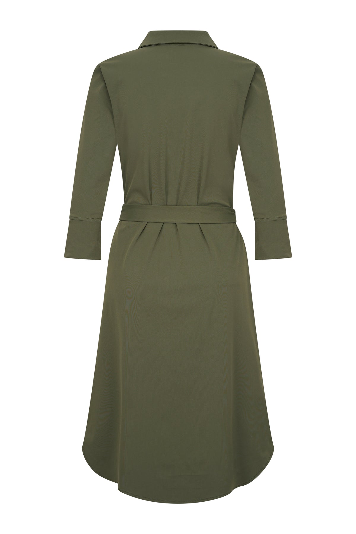 Diepblauwe Travel Jurk van Mi Piace met elegante snit en zachte stof, perfect voor reizen en casual gelegenheden.
