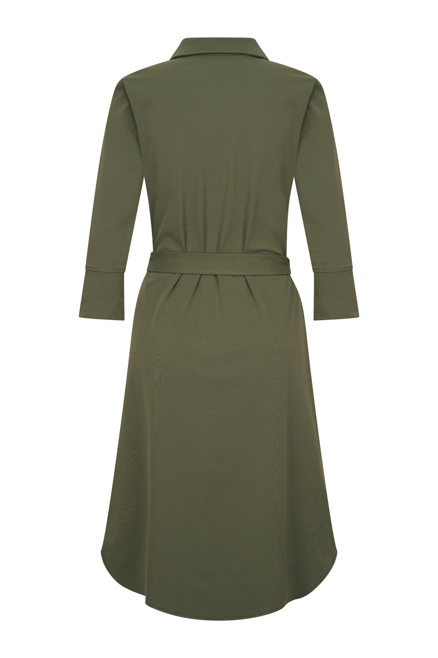 Diepblauwe Travel Jurk van Mi Piace met elegante snit en zachte stof, perfect voor reizen en casual gelegenheden.