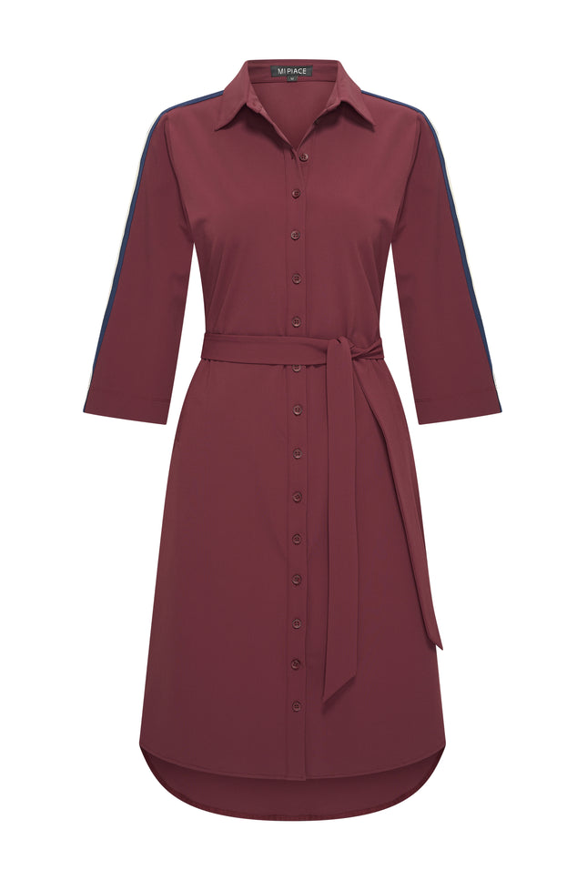 Travel Jurk Tape Burgundy 202665