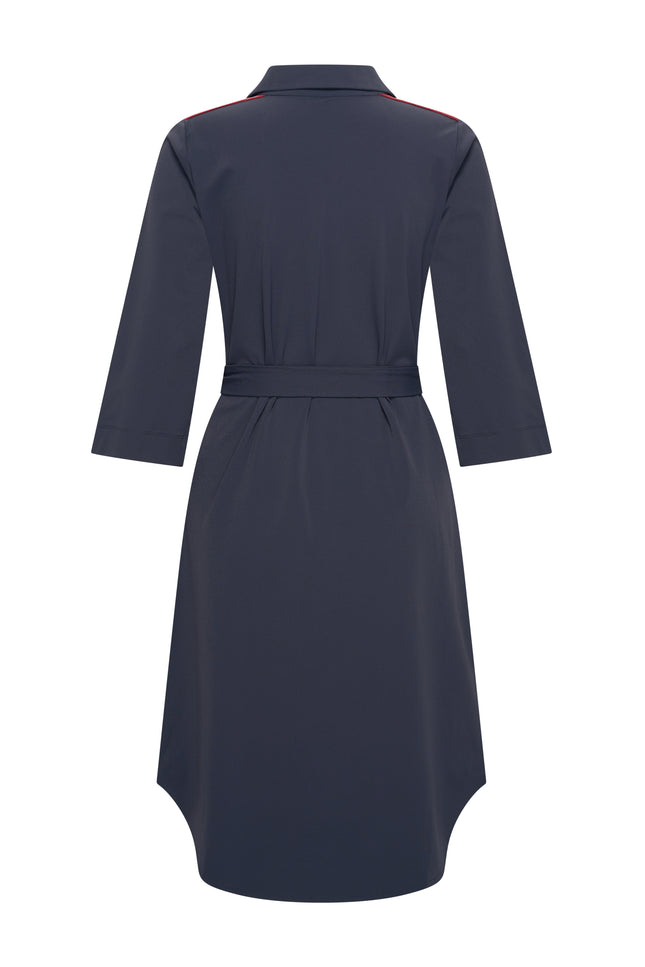 Mi Piace Travel Jurk Tape Navy 202665 Stretchshop.nl
