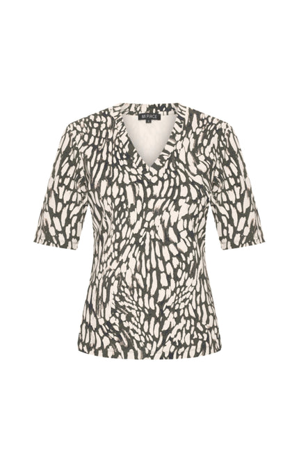Mi Piace Travel Top Abstracte Print Deep Depth Kit 202271 Stretchshop.nl