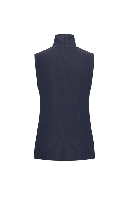 Travel Top Collar Ribbed Navy 202642