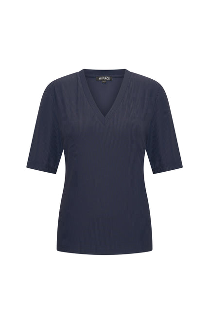 Travel Top Ribbed Navy 202644