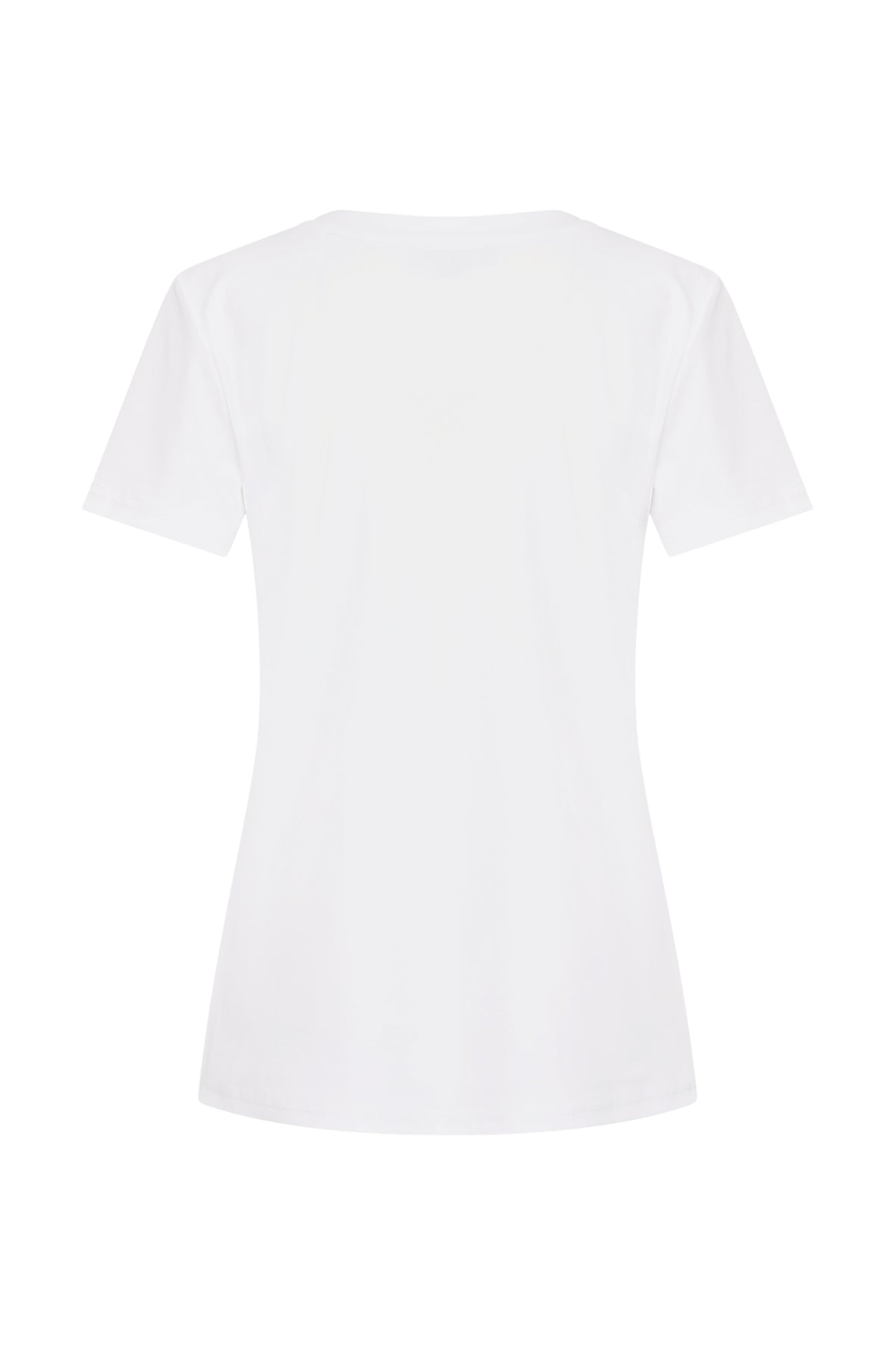 Witte reis-top van Mi Piace met korte mouwen en ronde hals, ideaal voor comfortabel reizen en casual kleding.