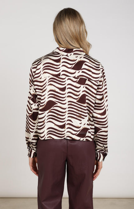 Blouse Adora Zebra Offwhite Cherry NKF02138