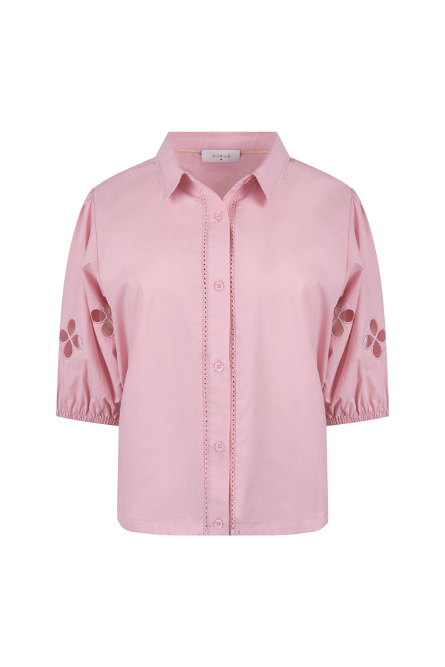 Nukus Blouse Leia SS Blush NKS02127 Stretchshop.nl