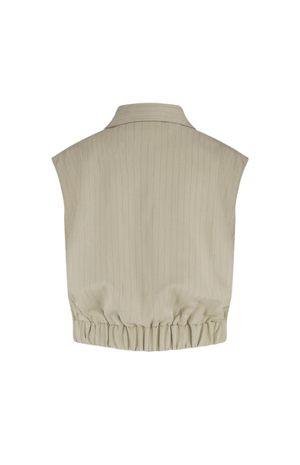Nukus Gilet Veerle Stripe Sand NKF08006 Stretchshop.nl