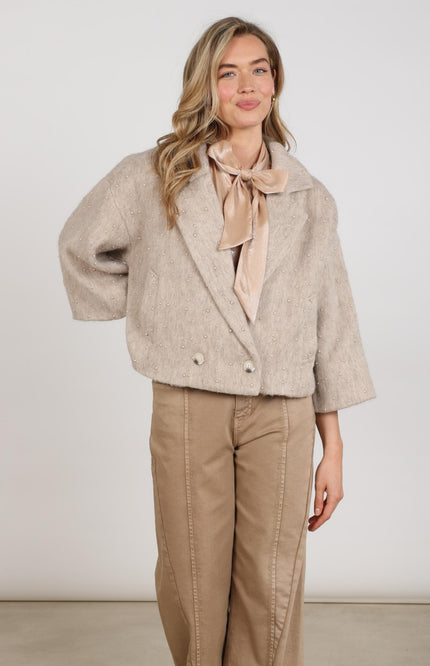 Jacket Danique Pearls Sand NKF13149