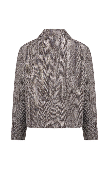 Jacket Daphne Herringbone Chocolate Sand NKF13096